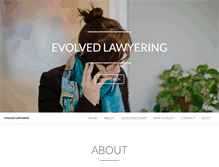 Tablet Screenshot of evolvedlawyering.com
